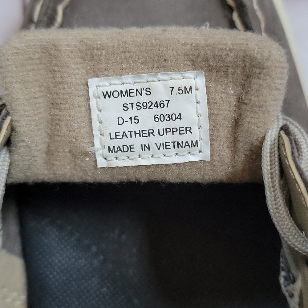 Sperry Tops-sider 7.5 Boat Shoes Taupe Women's Narrow Fit - Picture 8 of 8